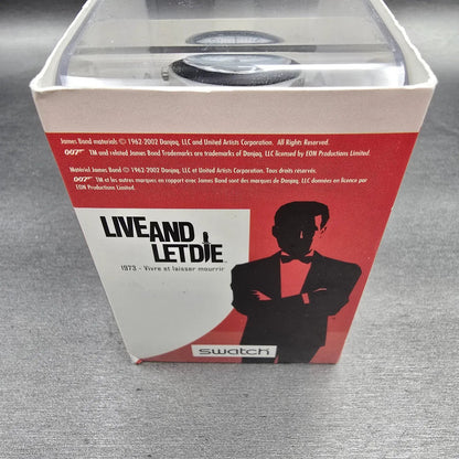 Swatch James Bond Live and Let Die Watch Men 37mm Date YGS4012 New Battery NOS10