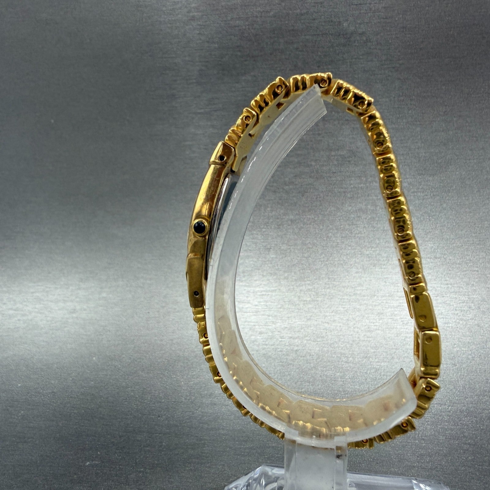 Seiko Watch Women 17mm Champagne Dial Gold Tone Oval V400-6559 VTG New Battey6