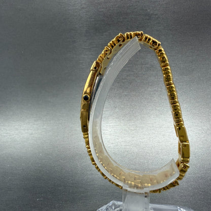 Seiko Watch Women 17mm Champagne Dial Gold Tone Oval V400-6559 VTG New Battey6