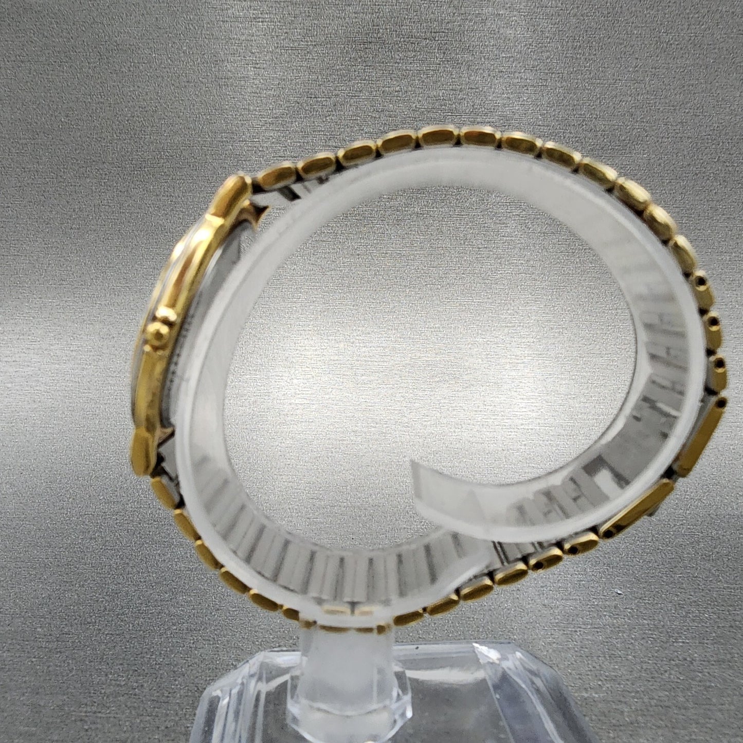 Yves Saint Laurent Watch Women 29mm Champagne Dial Two Tone Round New Battery6