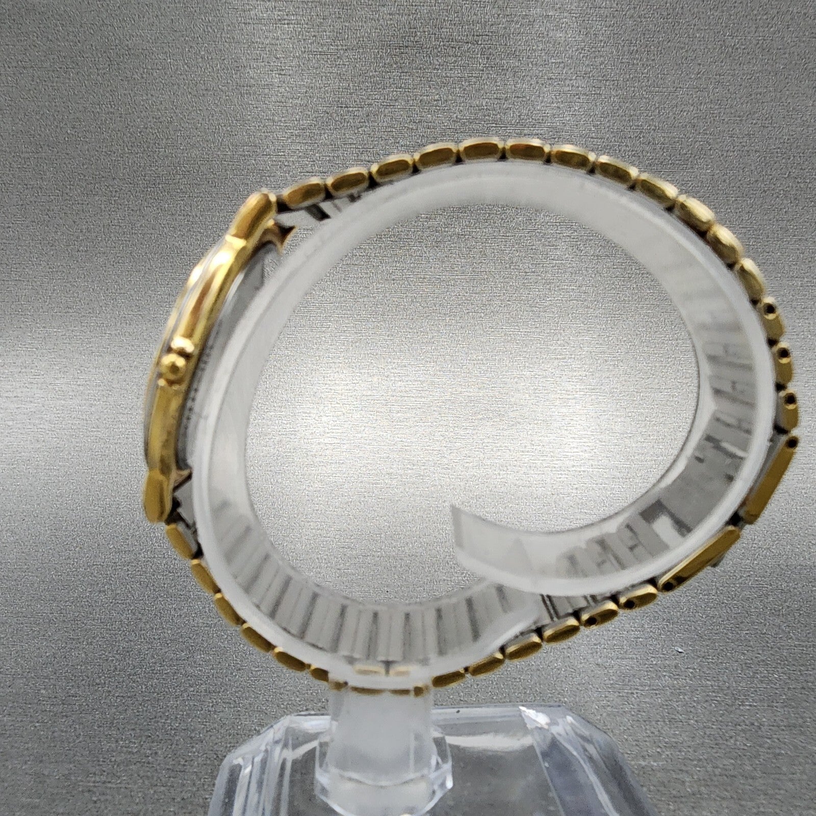 Yves Saint Laurent Watch Women 29mm Champagne Dial Two Tone Round New Battery6