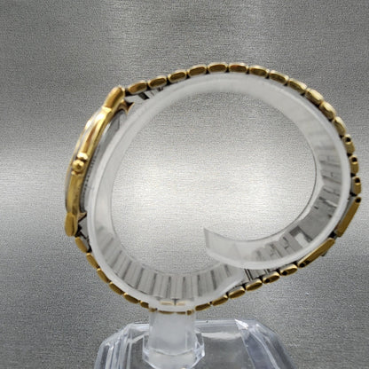 Yves Saint Laurent Watch Women 29mm Champagne Dial Two Tone Round New Battery6