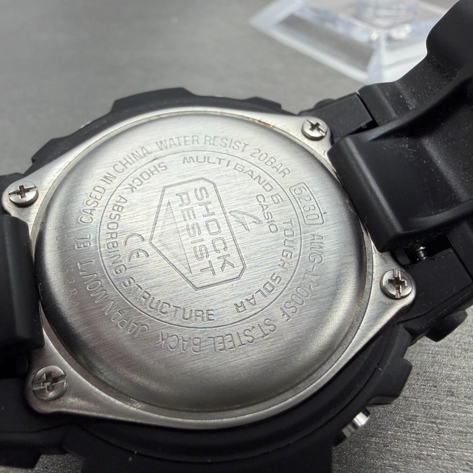 Casio G-Shock AWG-M100SF Watch Men 47mm Black Rose Gold Alarm Chrono Works Solar11