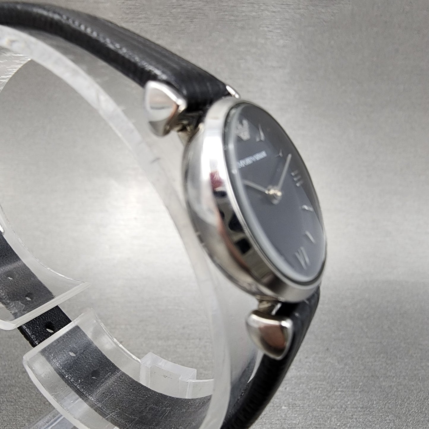 Emporio Armani Watch Women 22mm MOP Dial Steel Round AR1684 New Battery3