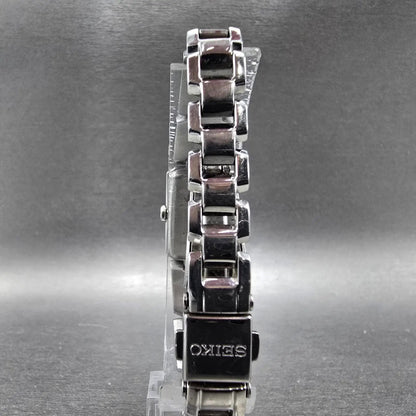 Seiko Tressia Watch Women 16mm White Dial Silver Crystal SUP185 Solar Works7