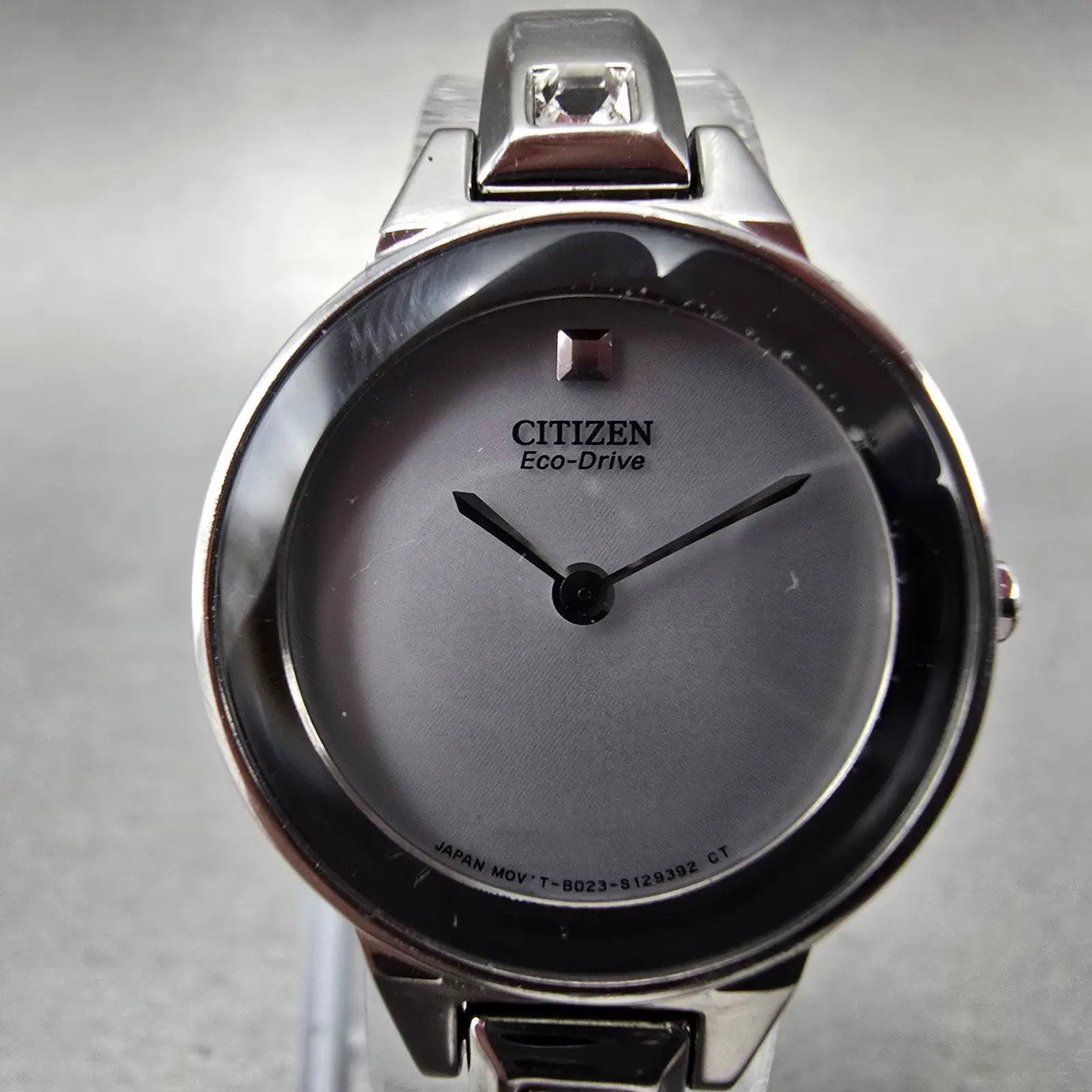 Citizen Eco-Drive Watch Women 23mm White Dial Silver Round B023-S089824 Runs1