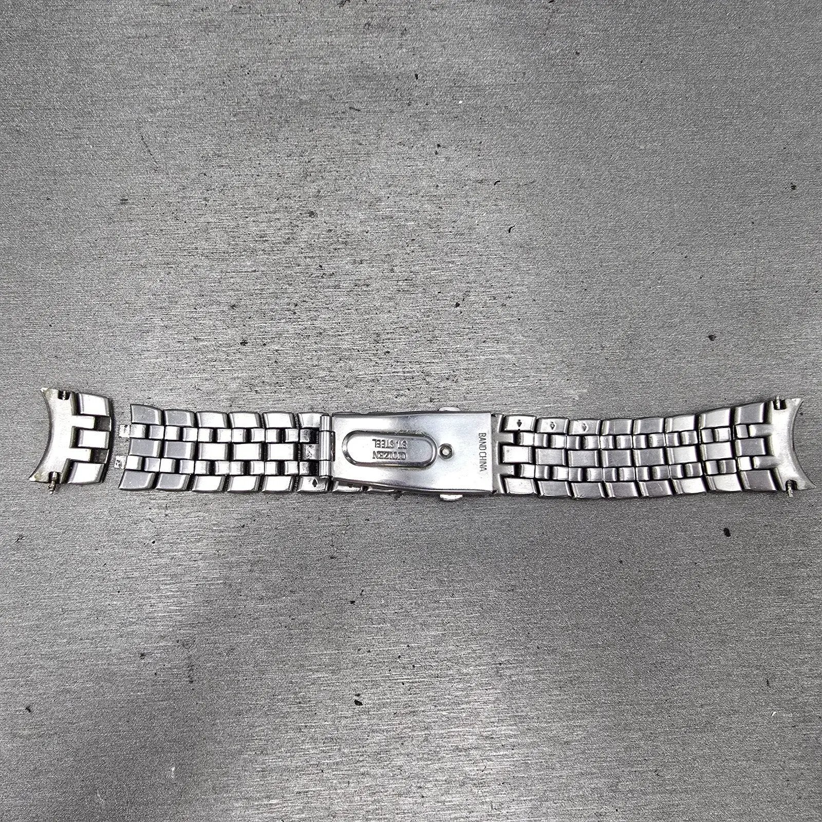 Citizen Bracelet 20mm Stainless Steel Two Tone Tri Folding Clasp VTG READ!!!!!!!7