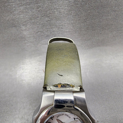 Philip Stein Teslar Watch Women 27mm White Dial Silver Tone Oval New Battery4