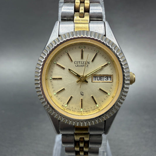 Citizen CQ Watch Women 25mm Champagne Dial Two Tone Daydate 6000-R00413 NewBattX0