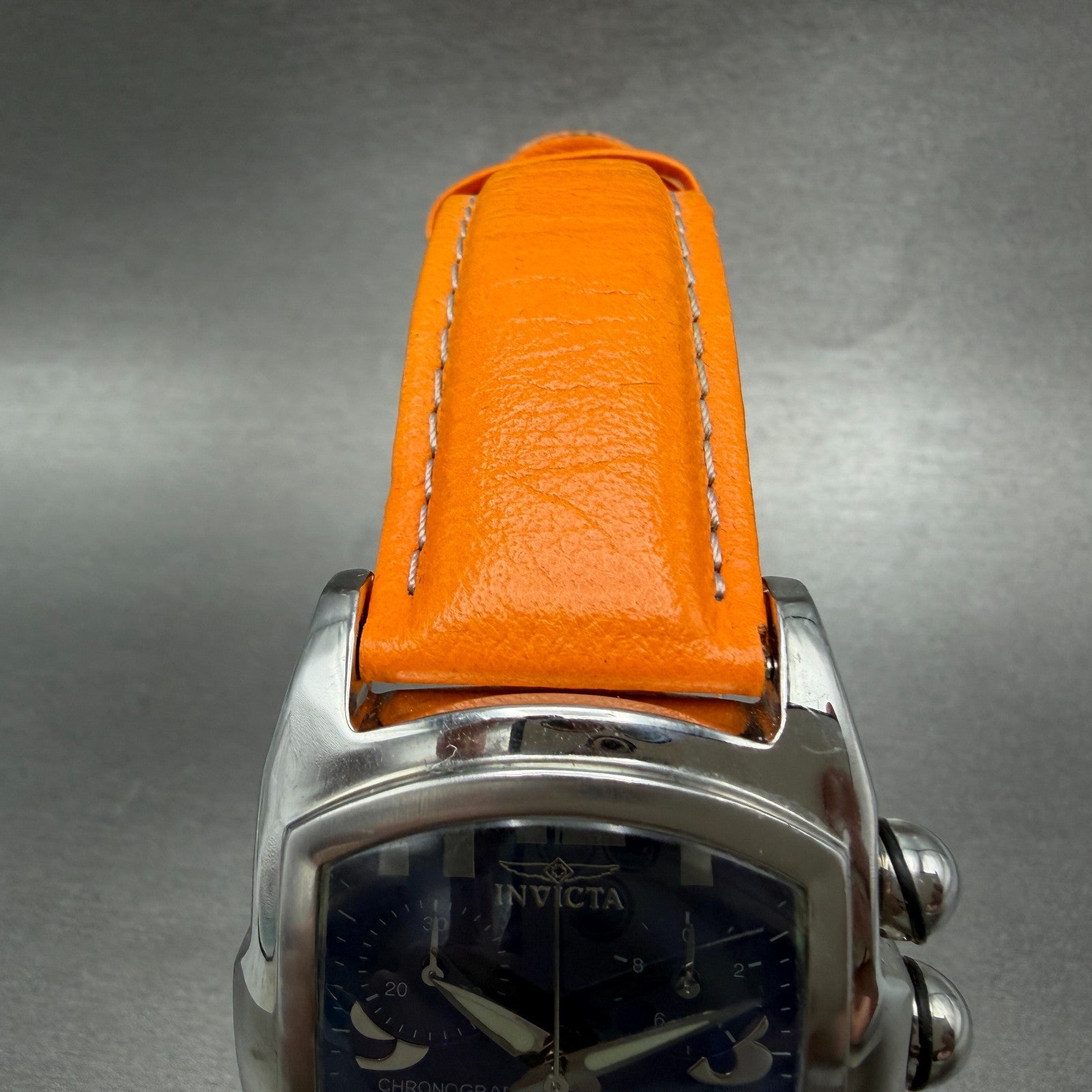 Invicta Lupah Chronograph Watch Men 40mm Blue Dial Steel Date 9815 New Battery4