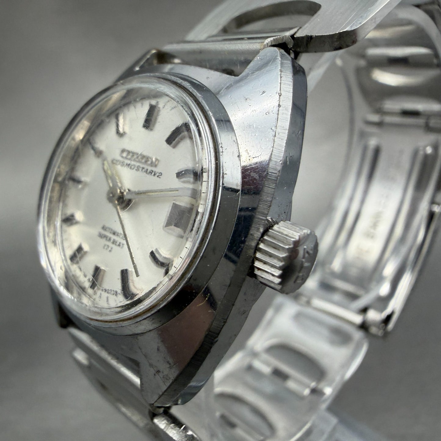 Citizen CosmoStar V2 Watch Women 25mm Silver Dial Silver Tone Date AutomaticRuns3