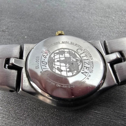 Citizen Eco-Drive Watch Women 25mm Silver Dial Two Tone Date Round Works E0109