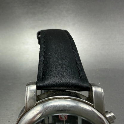 Wenger Swiss Military Chronograph Watch Men 38mm Black Dial Steel New Battery4