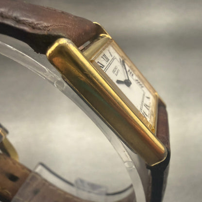 Seiko Tank Watch Women 18mm White Dial Gold Tone Rectangle 2Y00-5470 New Battery3