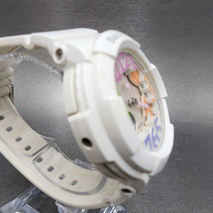 Casio BabyG BGA131 Watch Women 43mm White Tone Analog Digital New Battery3