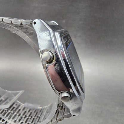Alba Digital Watch Men 36mm Silver Alarm Chronograph Y7354A40 READ!!!!! New Batt3