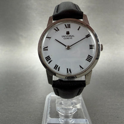 Universal Geneve Watch Men 31mm White Dial Steel Manual Wind 842101 Runs VTG5