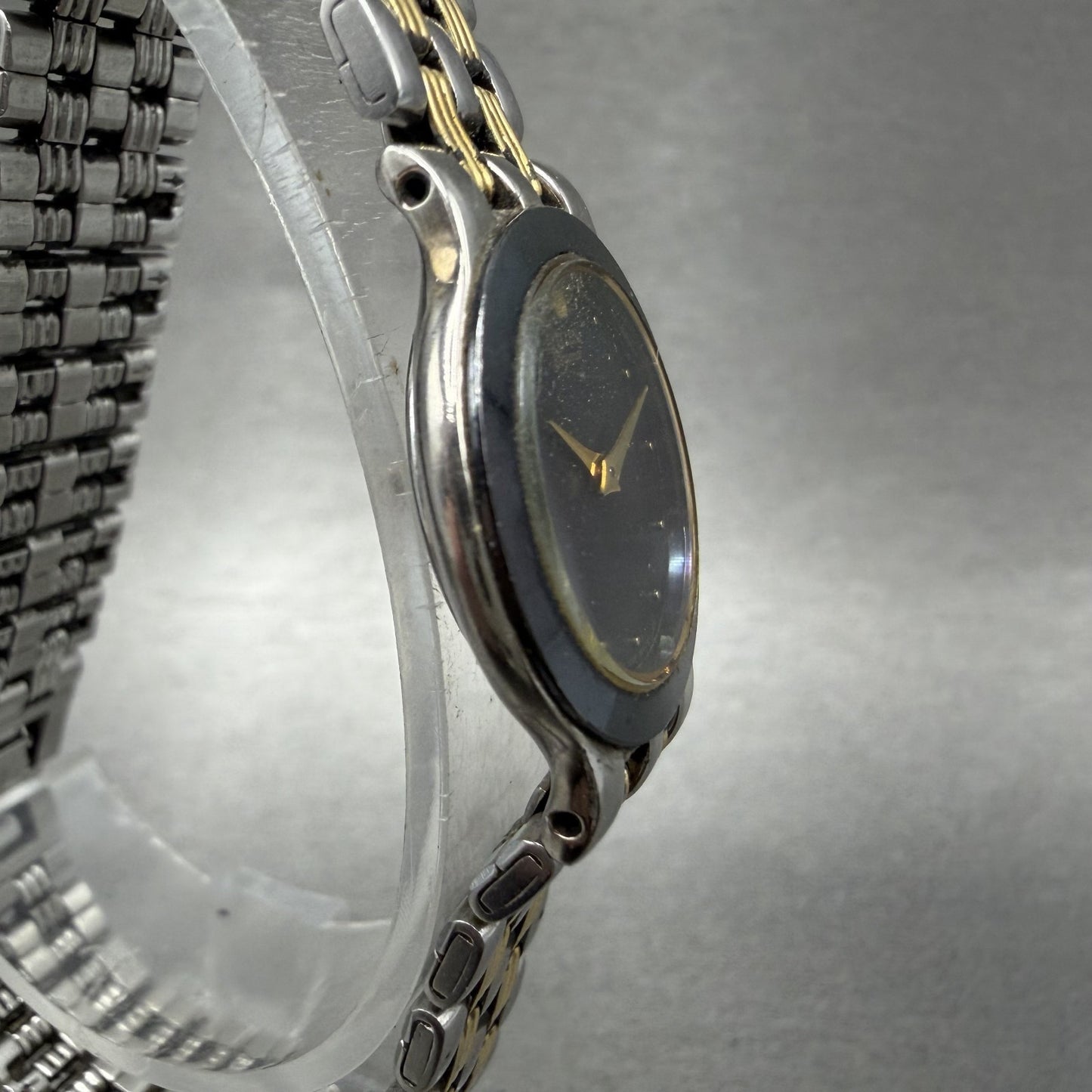 Citizen Elegance Watch Women 23mm Black Dial Two Tone Round 3220325311 New Batt3