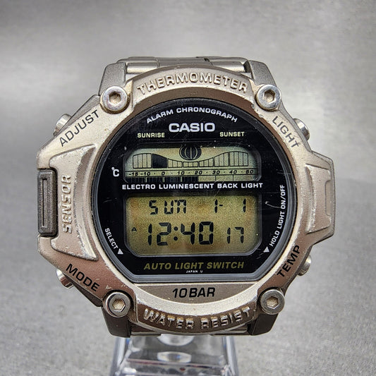 Casio Pro Trek PRT-111 Watch Men 47mm Digital Titanium Thermometer New Battery