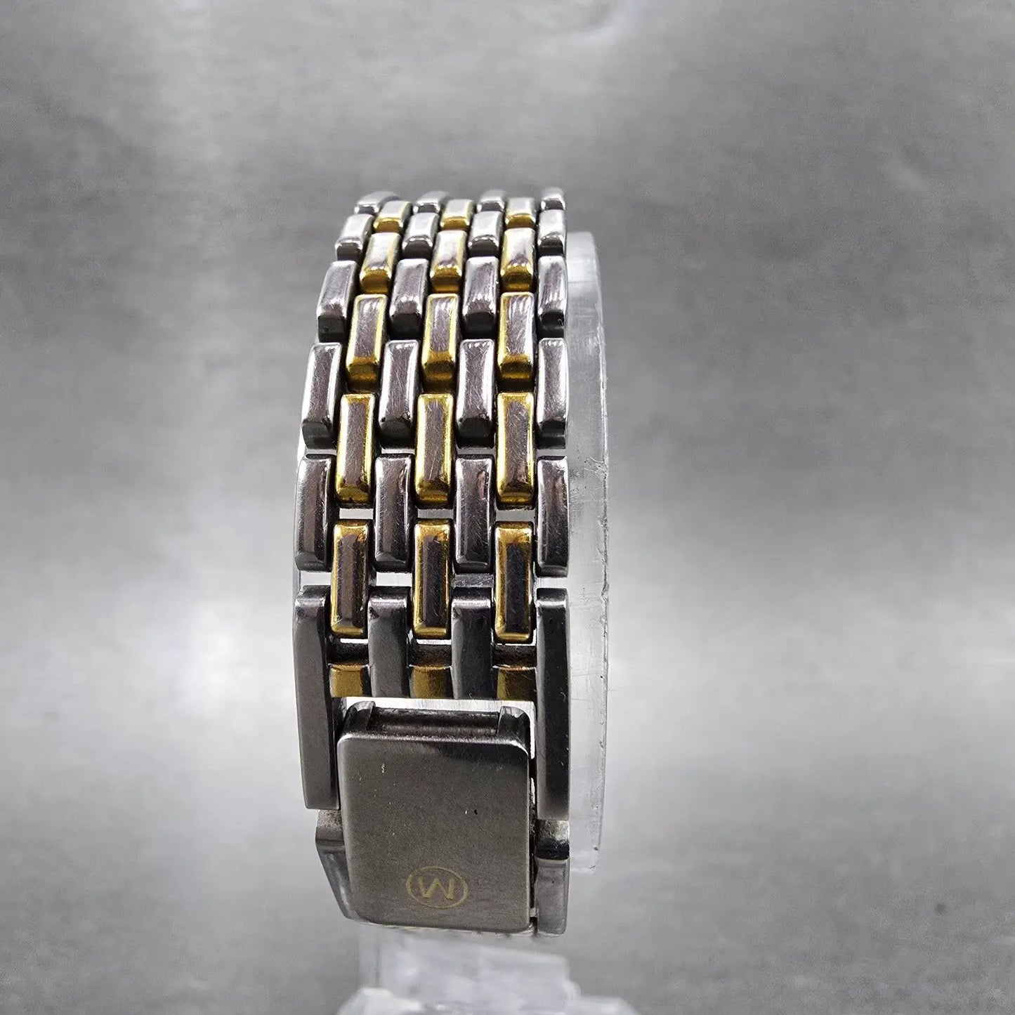 Movado Esperanza Watch Women 23mm Black Dial Two Tone Round 84-25-811.4 New Batt7
