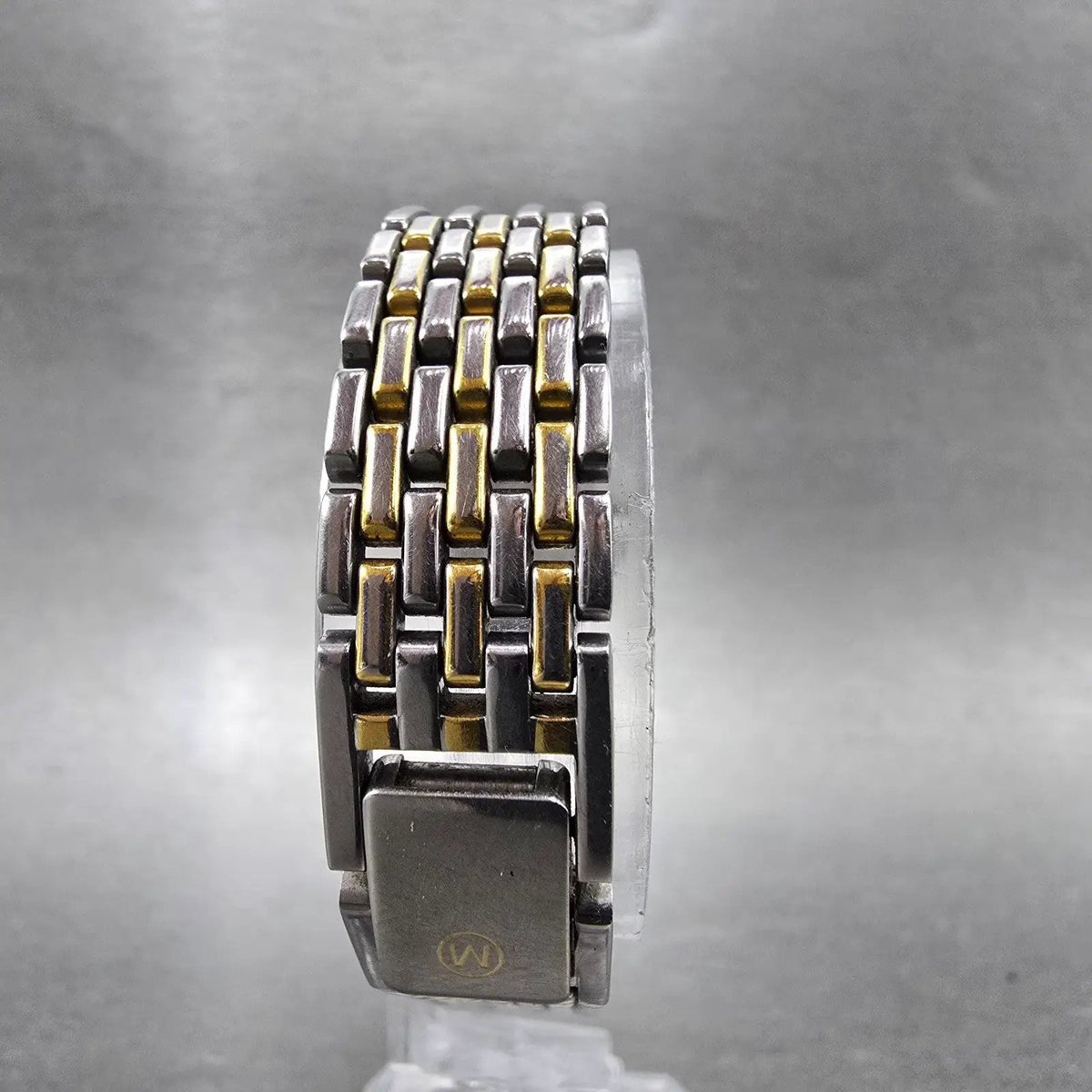 Movado Esperanza Watch Women 23mm Black Dial Two Tone Round 84-25-811.4 New Batt7