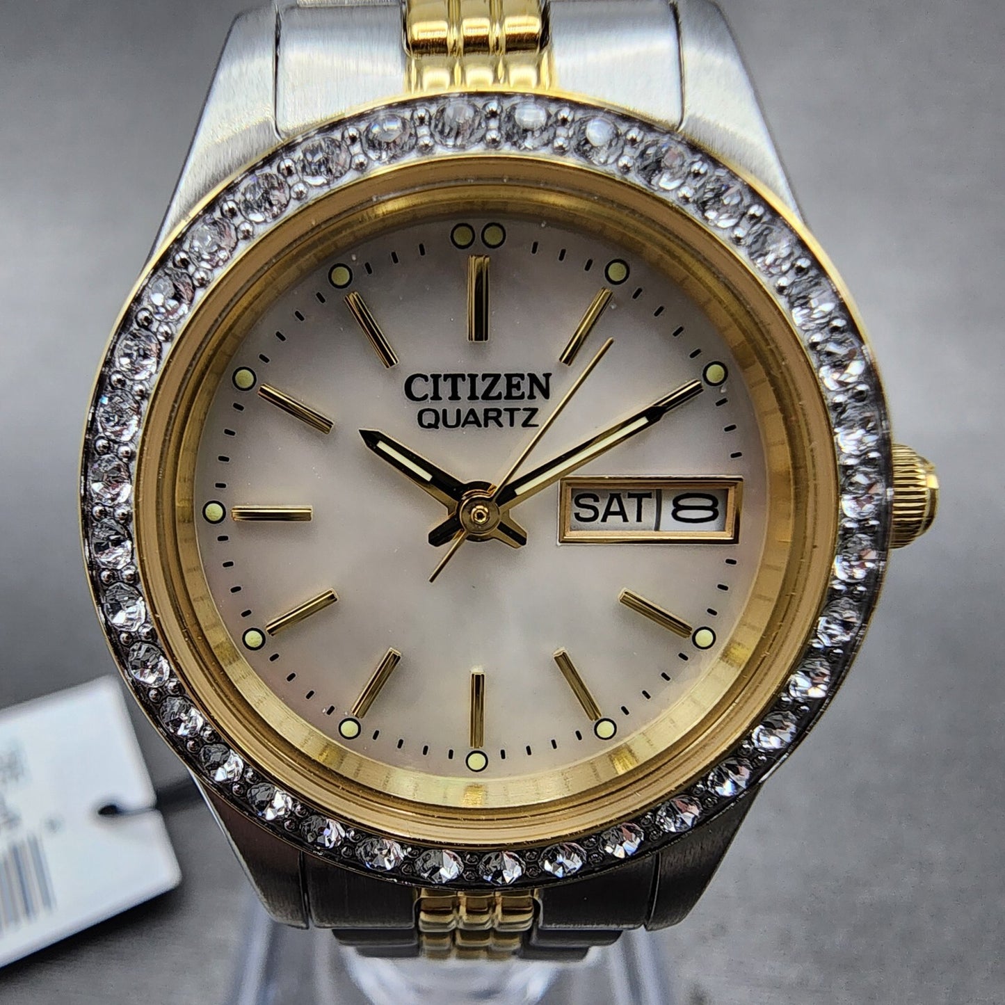 Citizen Watch Women 25mm MOP Dial Two Tone Daydate EQ053450D New Battery1