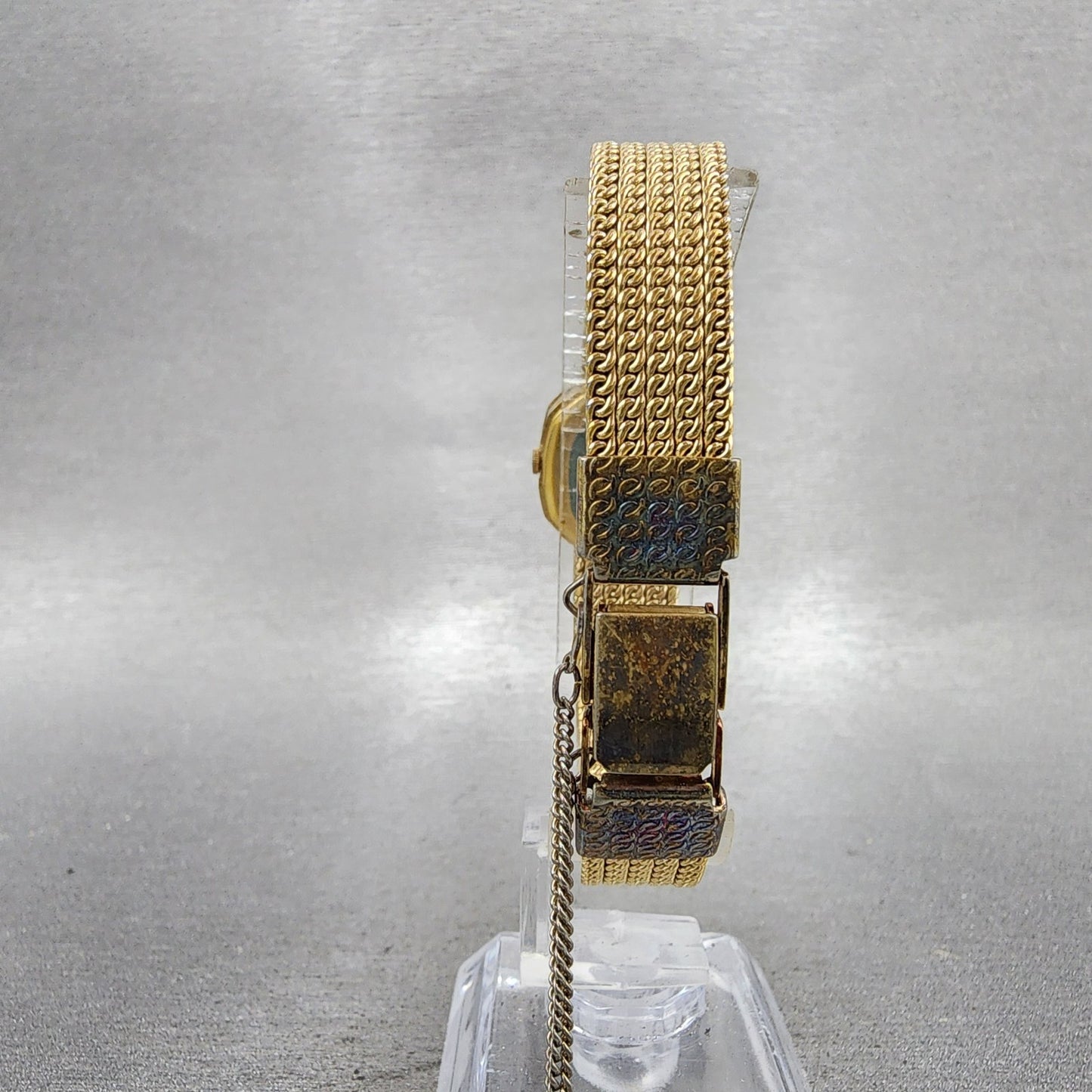 Seiko Watch Women 21mm Champagne Dial Gold Tone Octagon 23205200 New Battery7