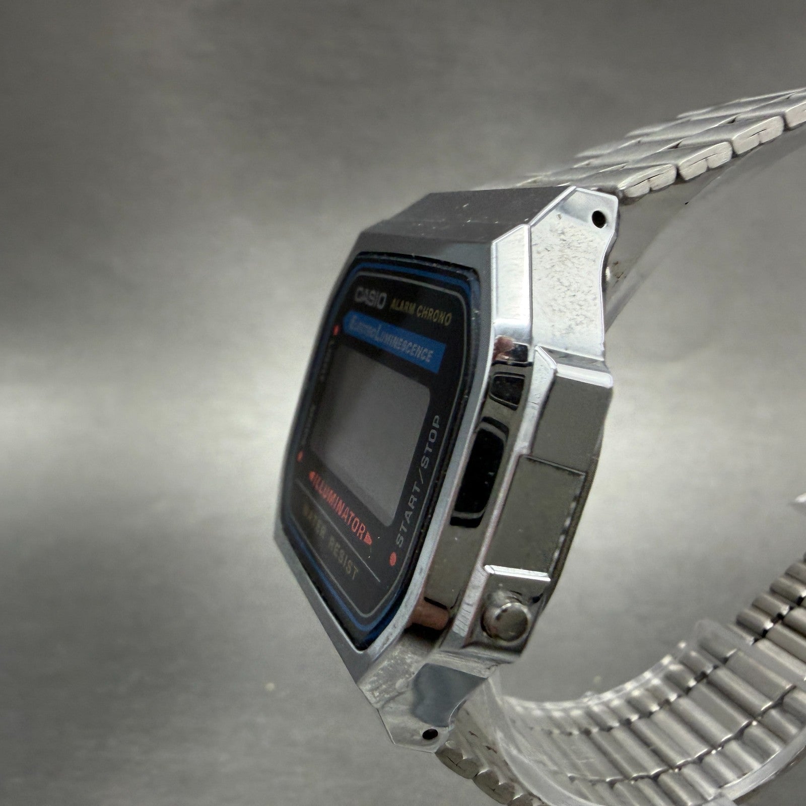Casio A168 Illuminator Watch Men 36mm Digital Silver Tone Alarm Chrono New BattP2