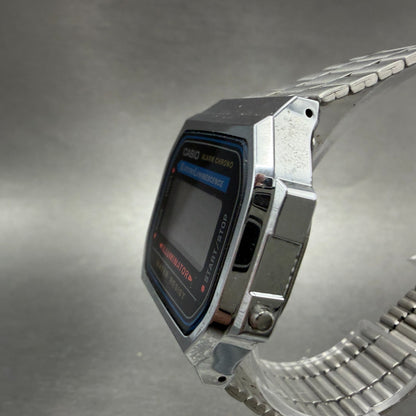 Casio A168 Illuminator Watch Men 36mm Digital Silver Tone Alarm Chrono New BattP2