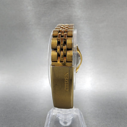 Citizen CQ Watch Women 26mm Black Dial Gold Tone Daydate 6000075684  NewBattery7