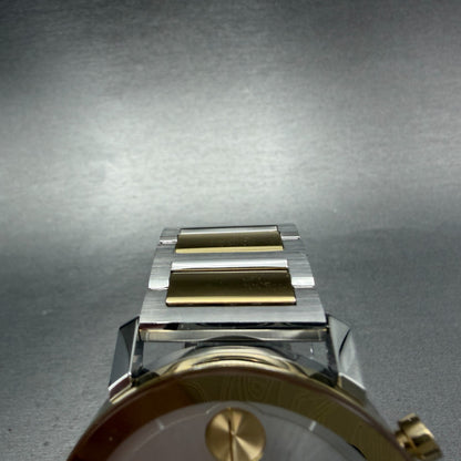 Movado Bold Chronograph Watch Men 42mm Silver Dial Two Tone Date 3600888 Box5