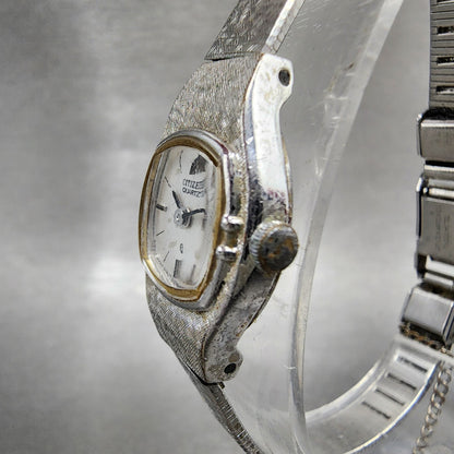 Citizen CQ Watch Women 16mm Silver Dial Silver Tone Square 3220891481  New Batt2