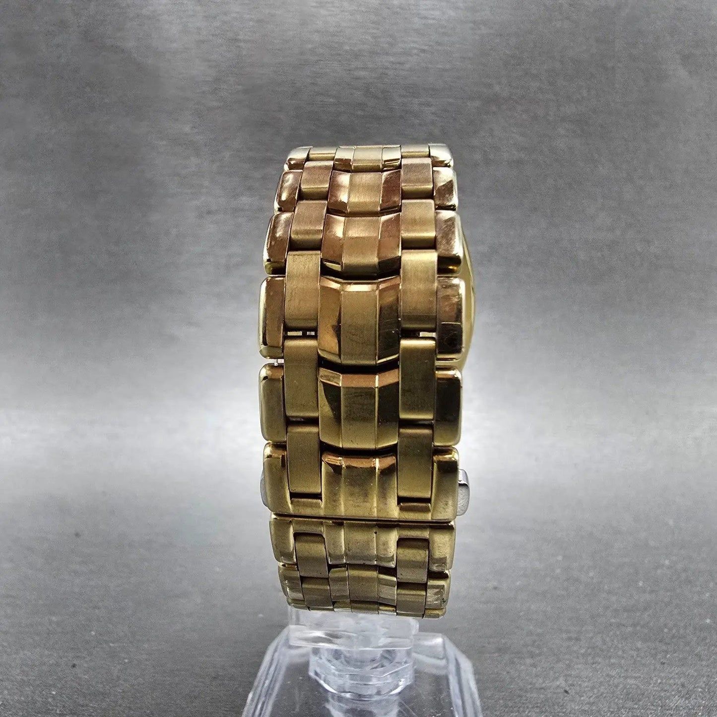 Citizen Eco-Drive Watch Men 33mm White Dial Gold Tone Rectangl G820-S012287 Runs8