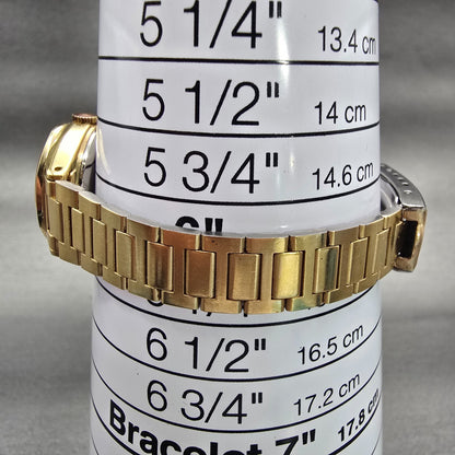 Seiko SQ Watch Women 23mm Gold Dial Gold Tone Daydate Round 8523-0049 New Batt9