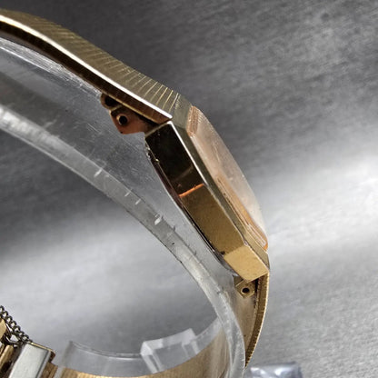 Seiko Watch Women 18mm Gold Dial Gold Tone Octagon 2C20-5840 New Battery Vintage3