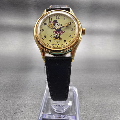 Lorus Minnie Mouse Watch Women 26mm Yellow Dial Gold Tone V515-6080 New Battery5
