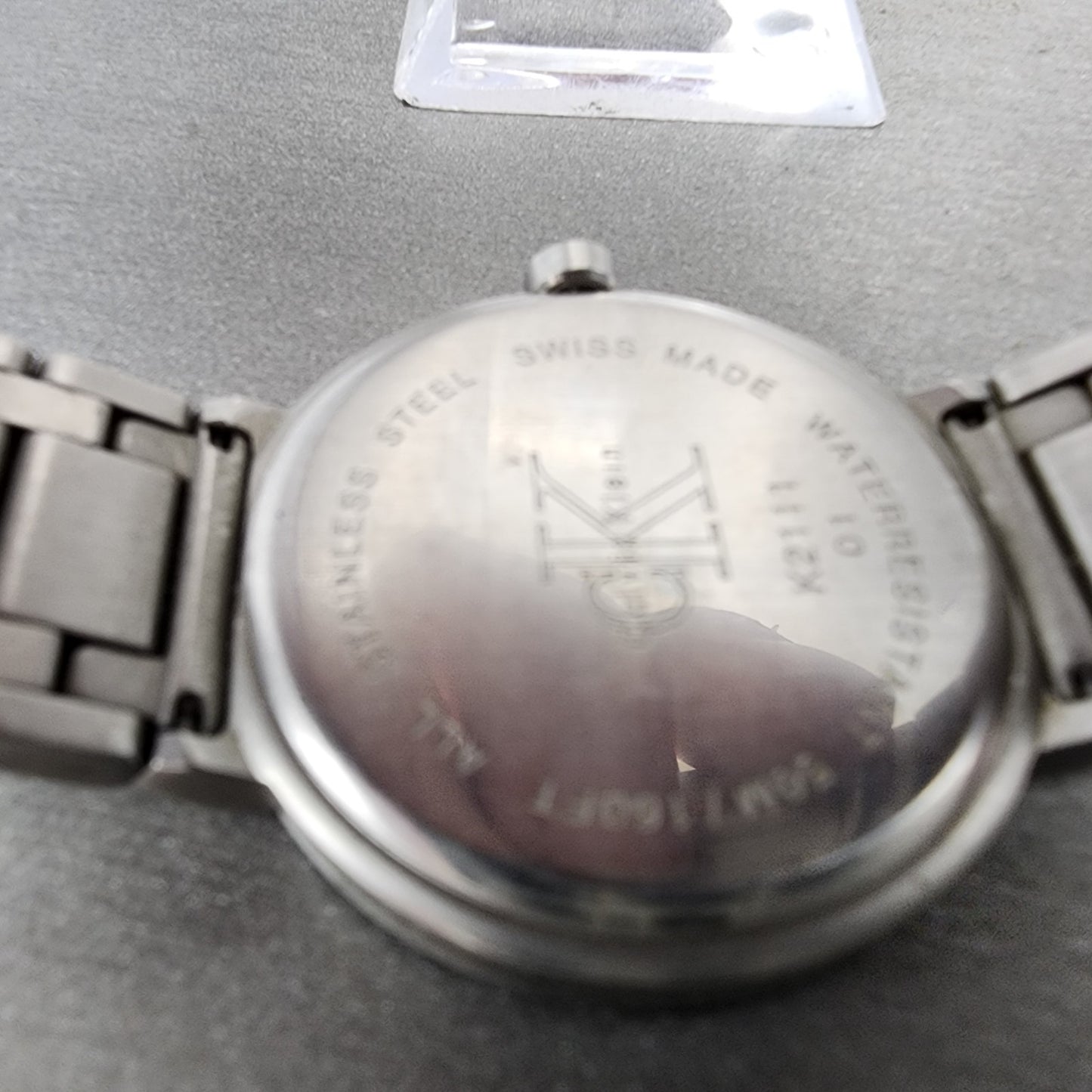 Calvin Klein Watch Men 34mm Gray Dial Stainless Steel Date Round New Battery9