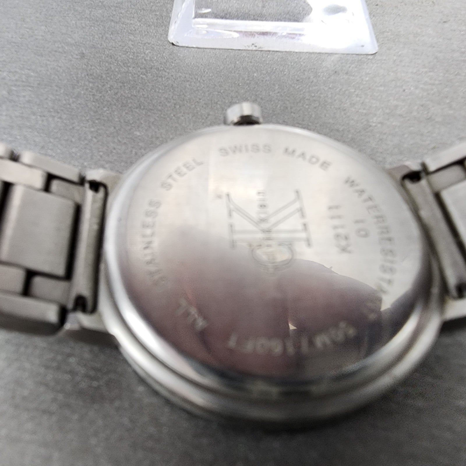 Calvin Klein Watch Men 34mm Gray Dial Stainless Steel Date Round New Battery9