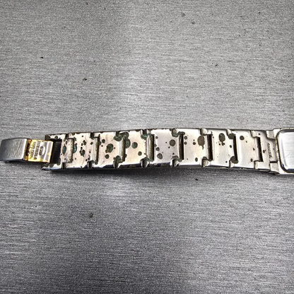 Seiko Watch Women 13mm White Dial Silver Tone Rectangle V220-5769 New Battery10