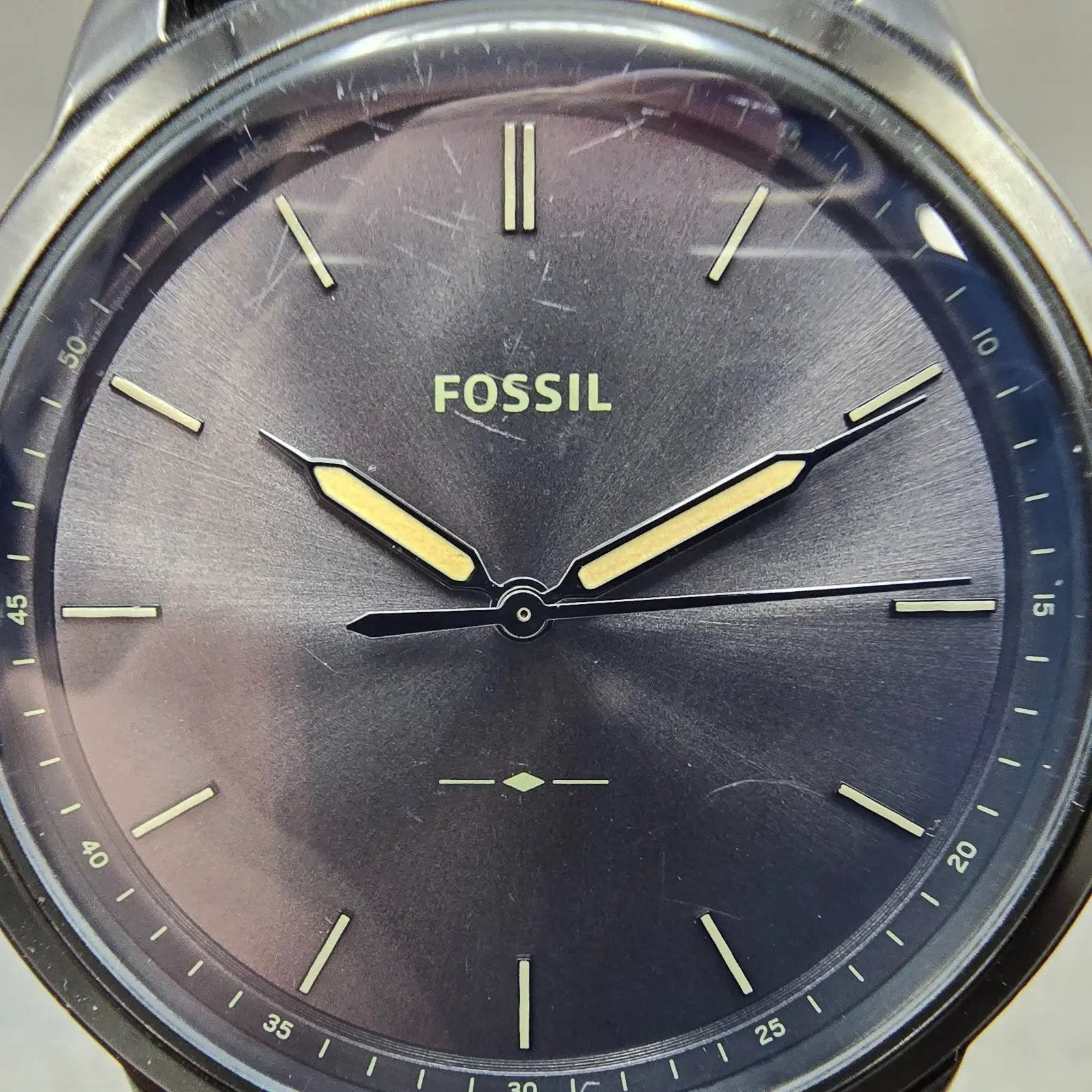Fossil Watch Men 44mm Black Dial Black Tone Round FS5573 New Battery1