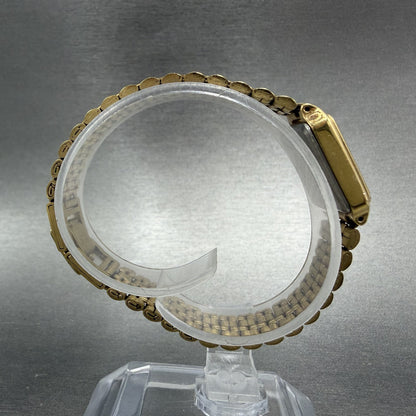 Seiko SX Tank Watch Women 17mm White Dial Gold Tone V401-5121 New Battery8