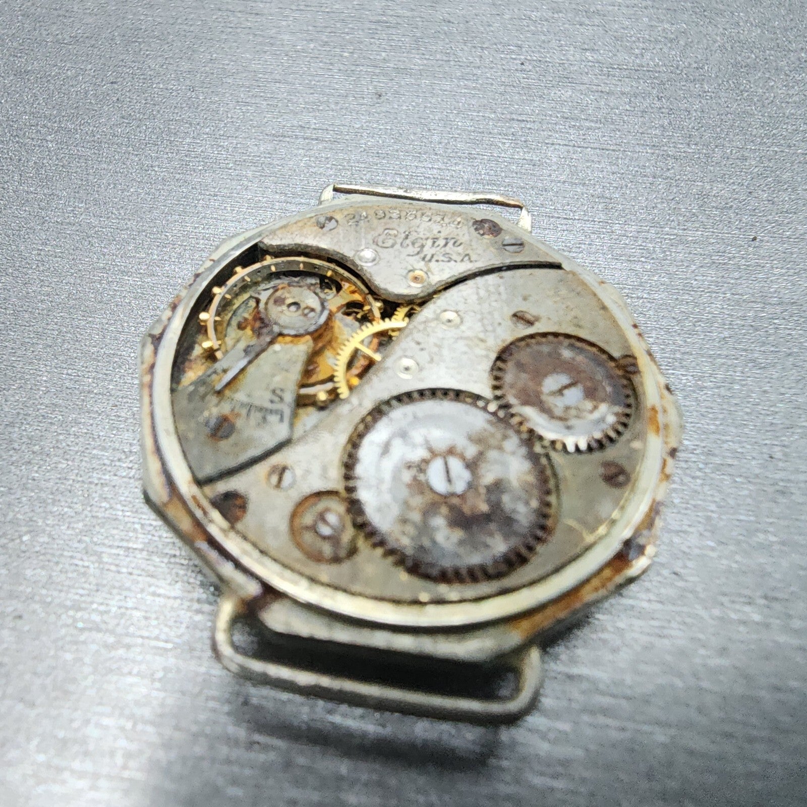 Elgin Grade 430 Watch Unisex 29mm White Dial Silver Tone Manual Wind PARTS11