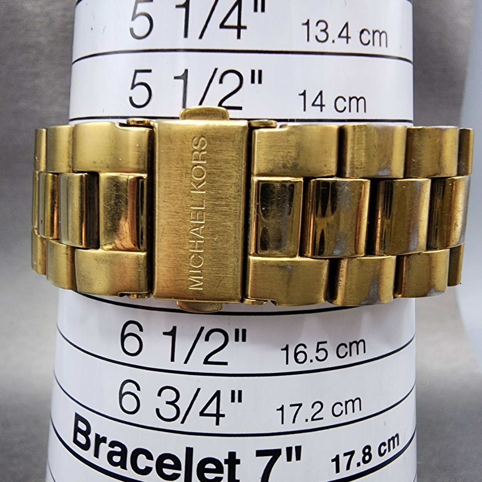 Michael Kors Runway Chronograph Watch Women 38mm Champagne Dial Gold Tone NewBat10