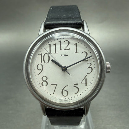 Seiko Alba Watch Women 26mm White Dial Silver Tone Round V501-0BW0 New Battery0