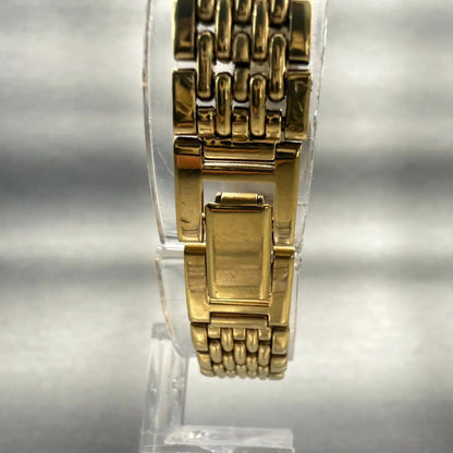 Seiko Watch Women 17mm Black Dial Gold Tone Round V401-0289 New Battery Vintage7