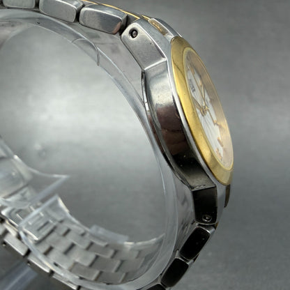 ESQ Watch Women 26mm White Dial Two Tone Date Round E5316 New Battery3