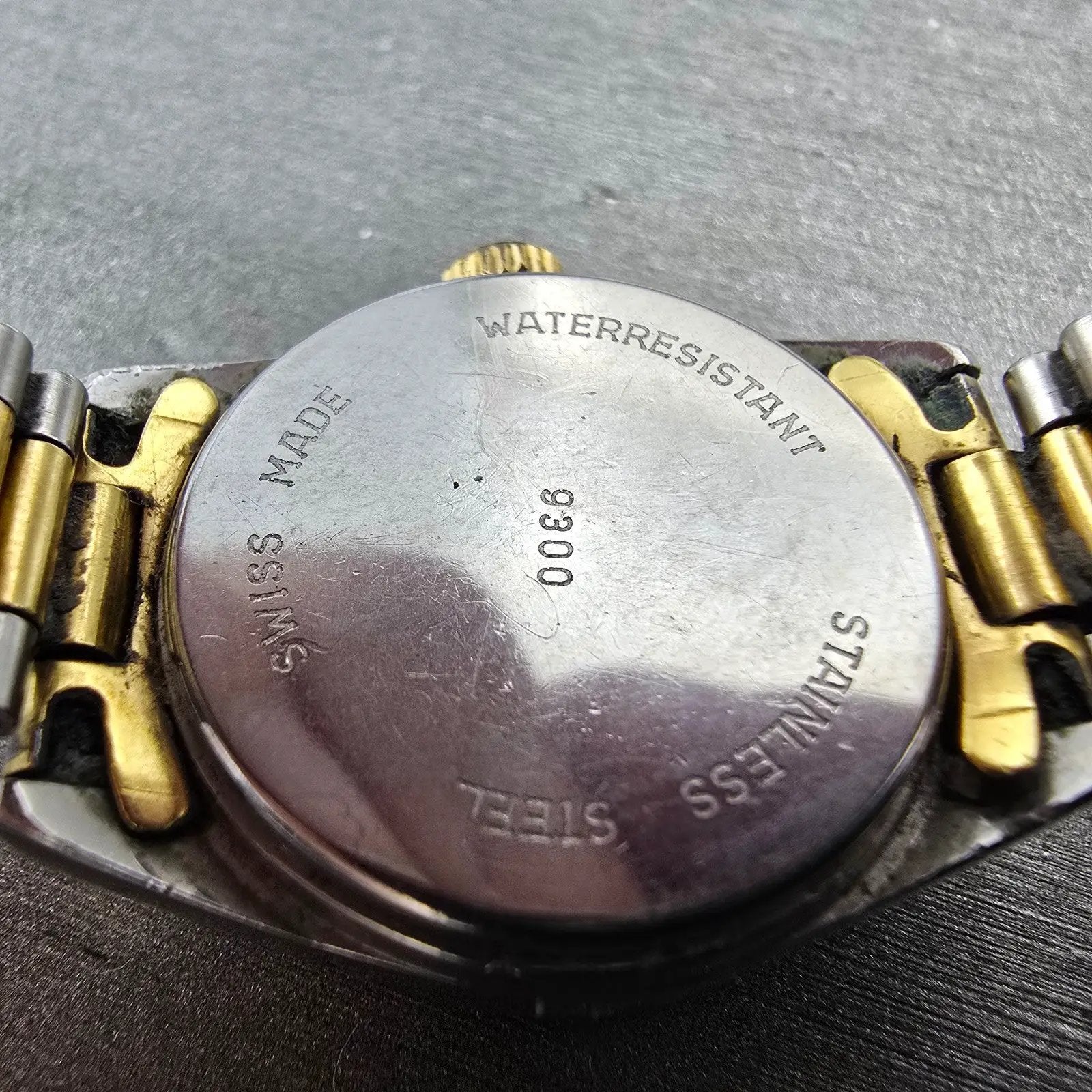 Raymond Weil Watch Women 25mm Champagne Dial Two Tone Date Round 9300 PARTS10