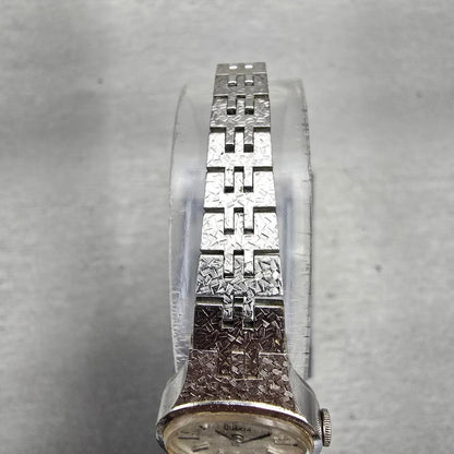 Seiko Watch Women 18mm Silver Dial Silver Tone Oval 1400-7389 Manual Wind Works4