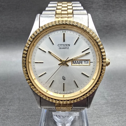 Citizen CQ President Watch Men 35mm Silver Dial Daydate 1102-R12535 New Battery0