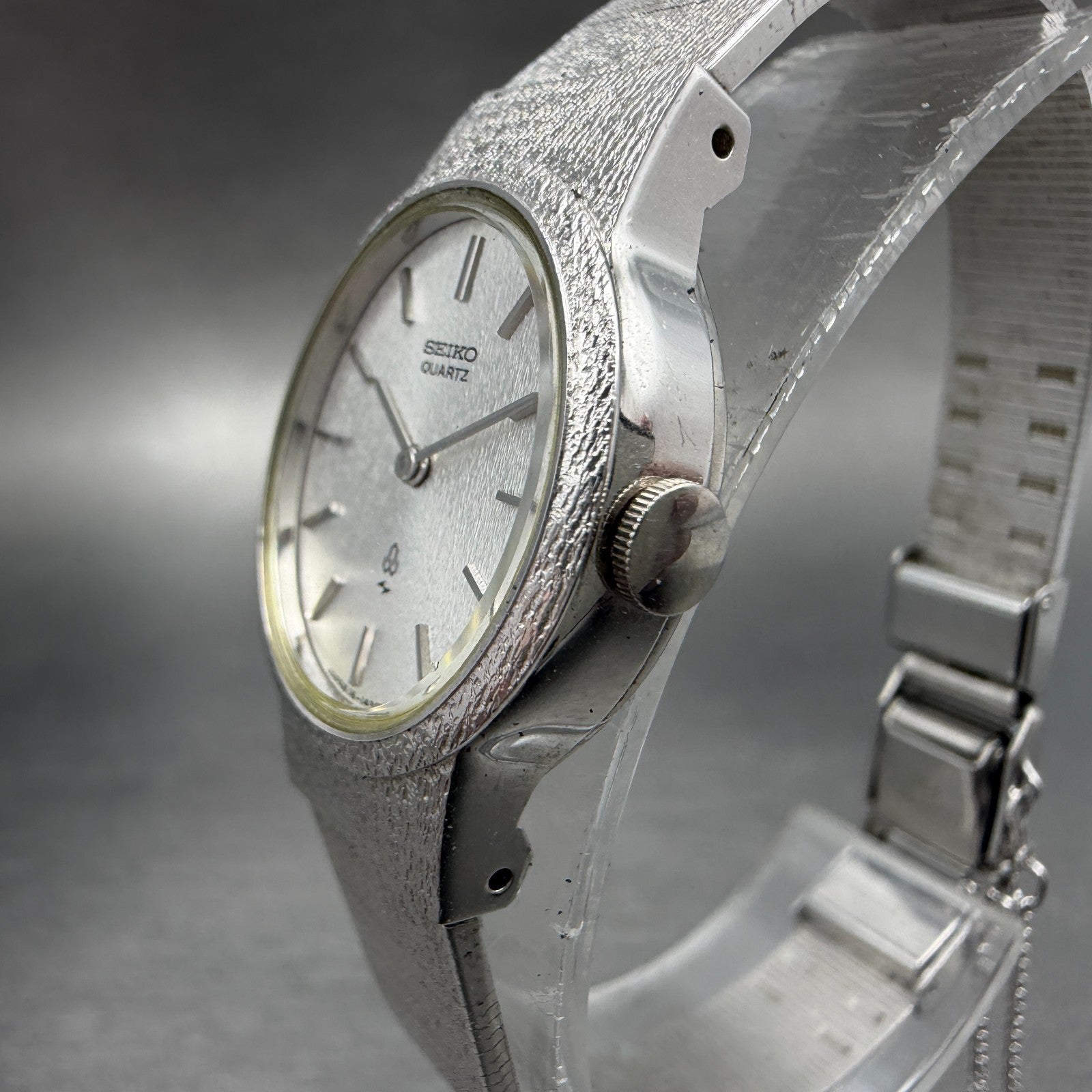 Seiko Watch Women 20mm Silver Dial Silver Tone Oval 16-5630 New Battery Vintage2